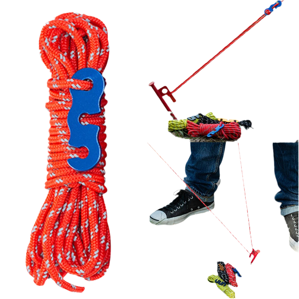 8 Bundles of 3mm High Vis Camping Para cord- Tent guy ropes