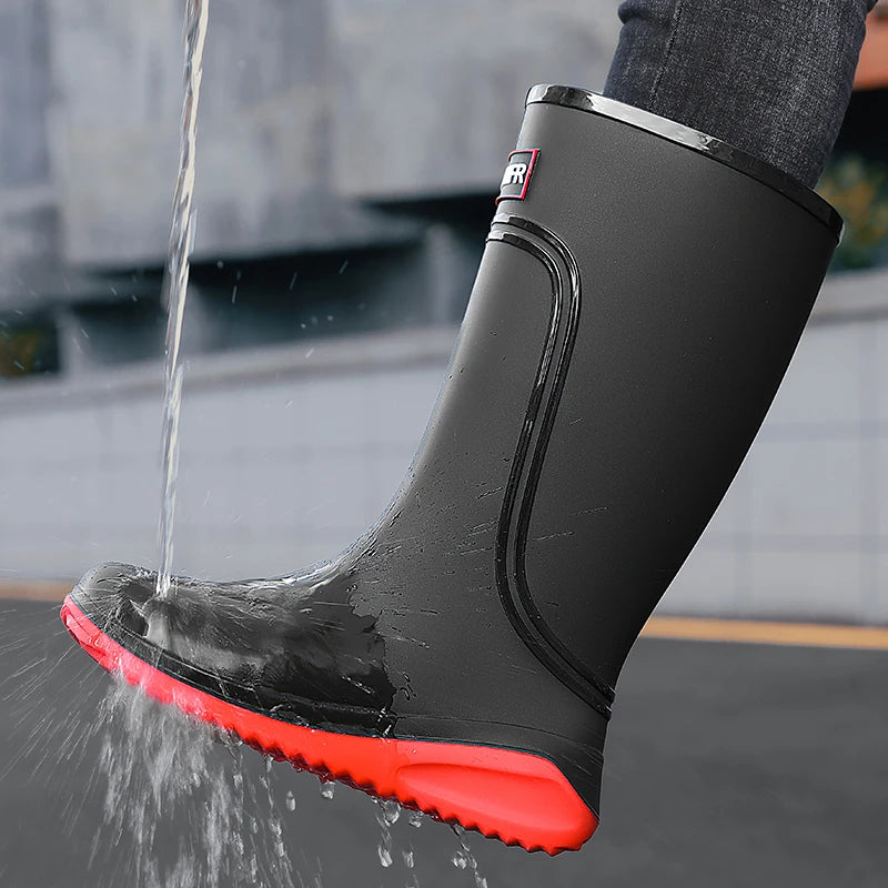 Men's Waterproof Hightop Rain Boots