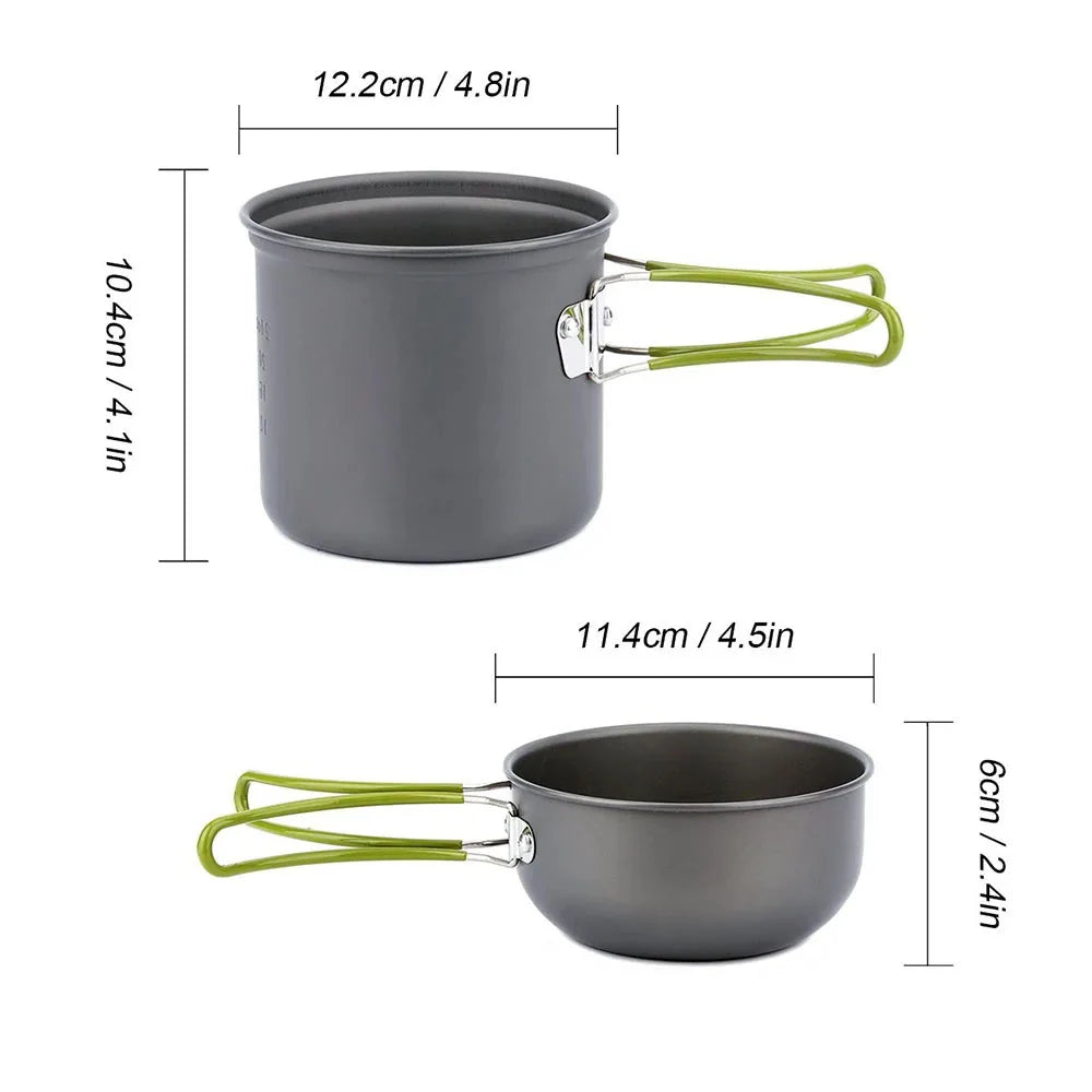 Compact Camping Cookware Mess Kit Ultralight