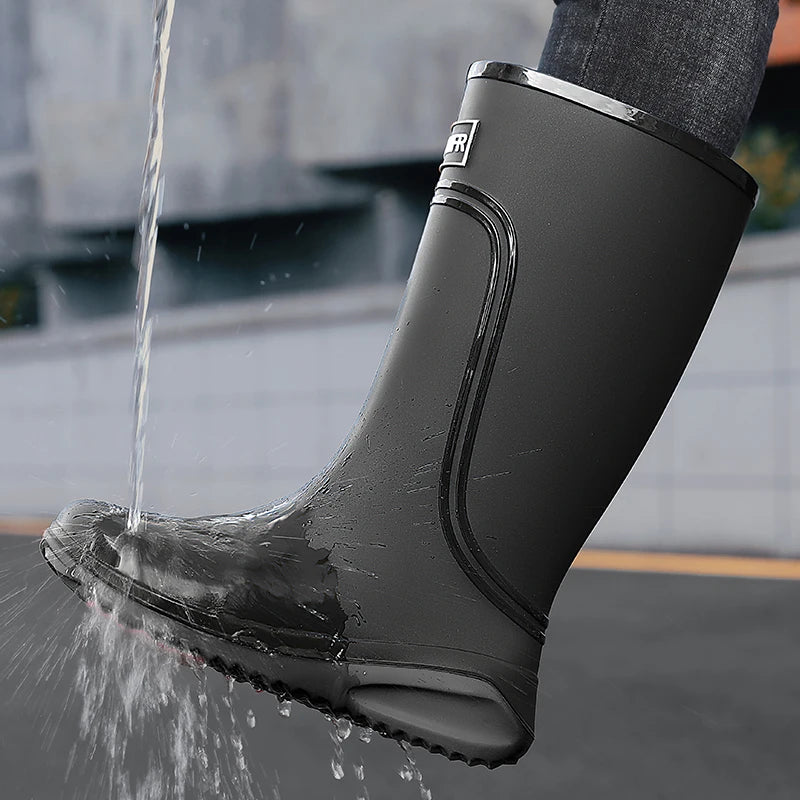 Men's Waterproof Hightop Rain Boots