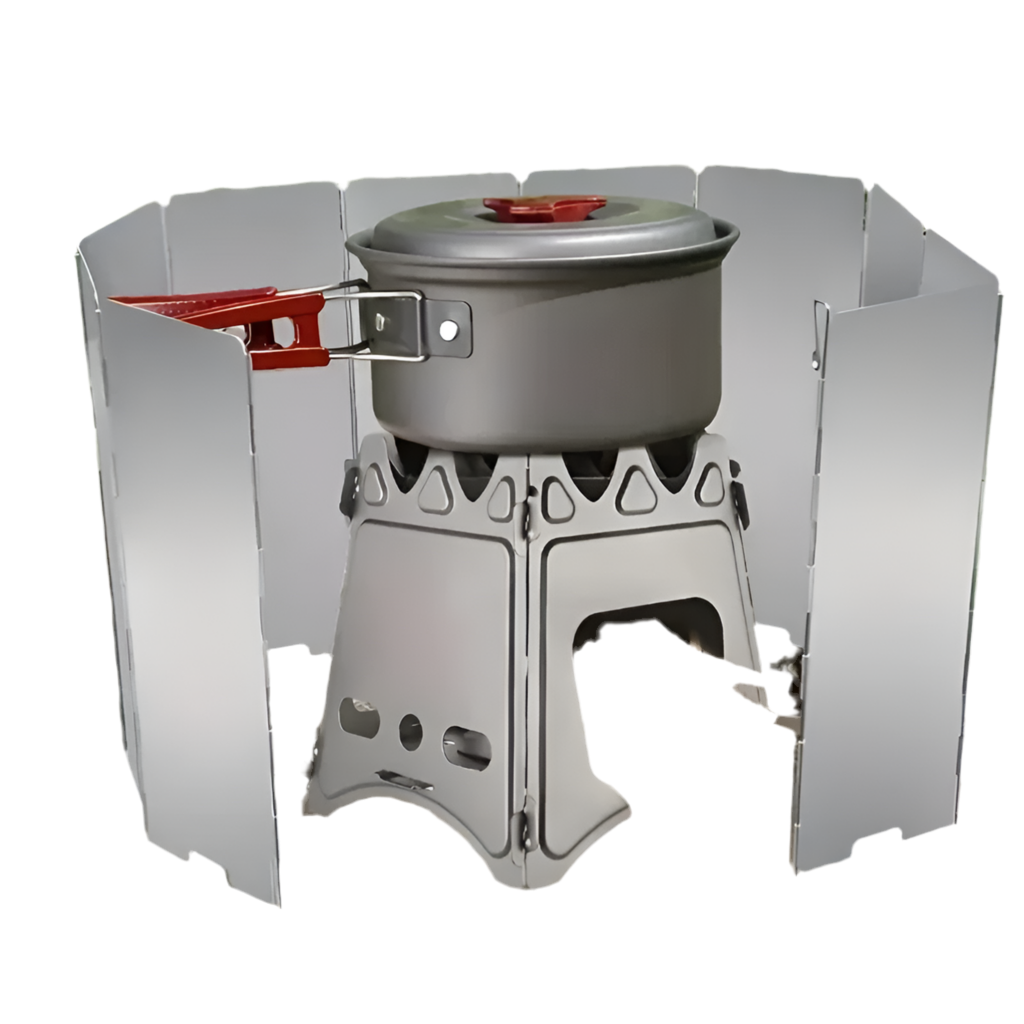 Ultralight Aluminium Alloy Foldable Stove Windbreaker- 8 Plates / 10 Plates