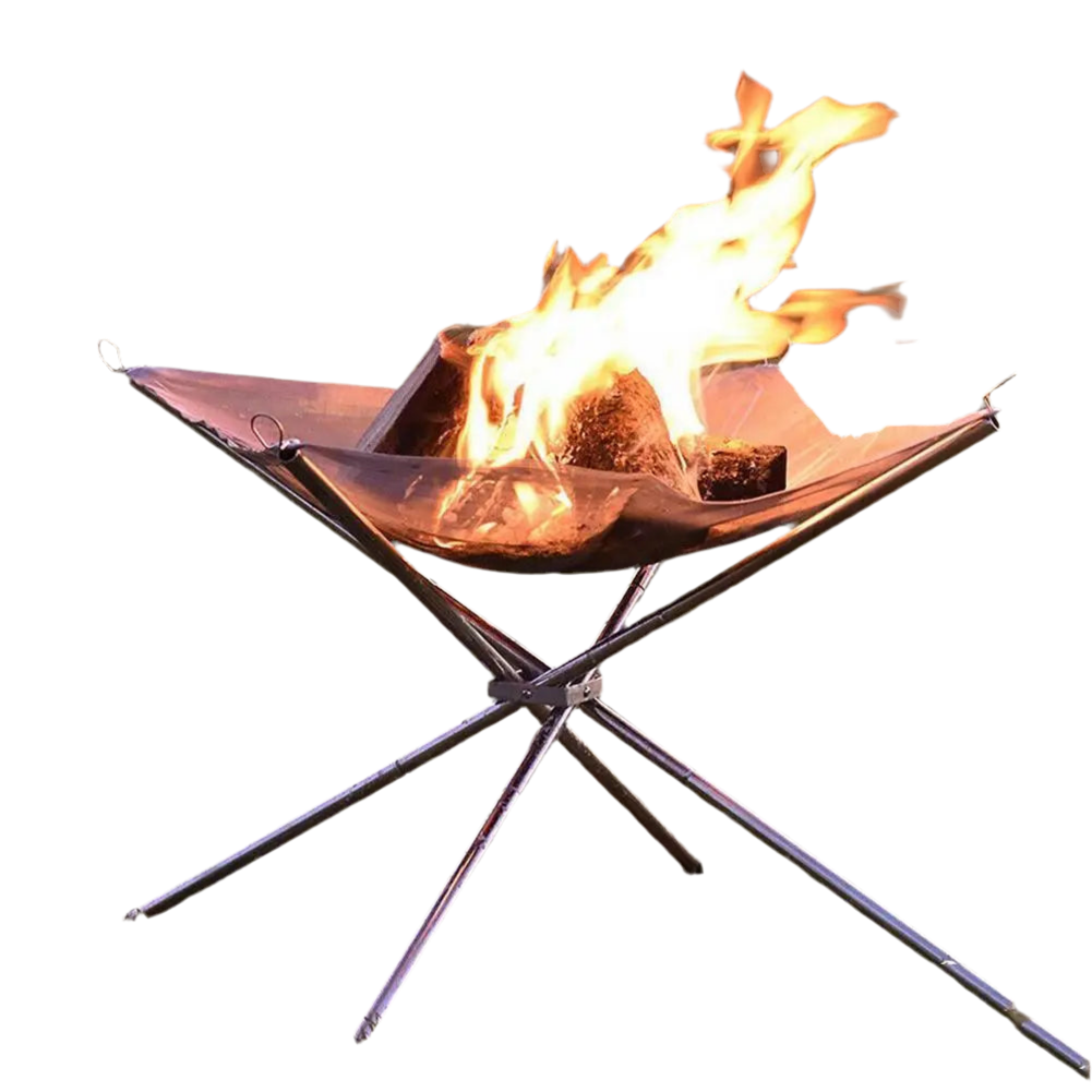 Portable Fire Pit- Outdoor Camping BBQ Steel Mesh Firepit