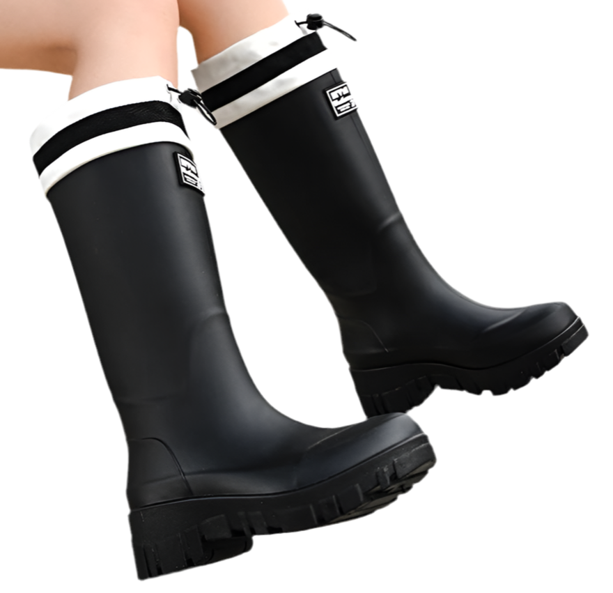 Waterproof Non-slip Wellies- Adjustable Drawstring