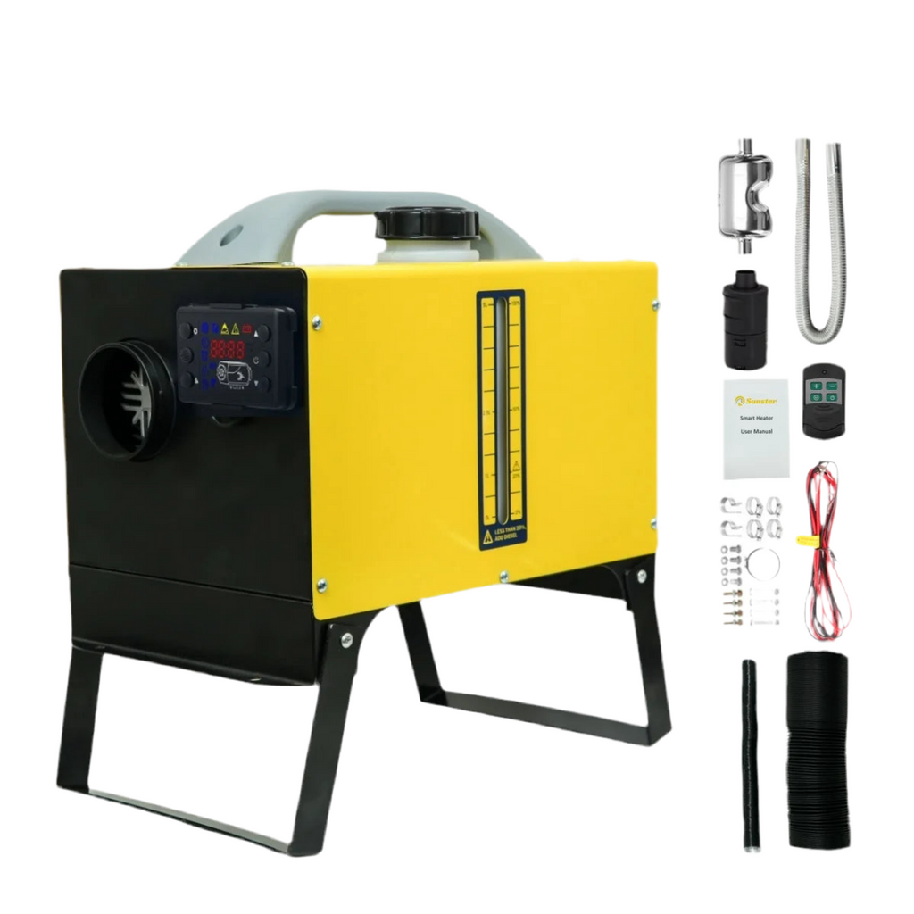 Diesel Heater- 8KW- 12V/24V- Diesel Air Heater with built in LCD Panel & Remote Control- Low Noise