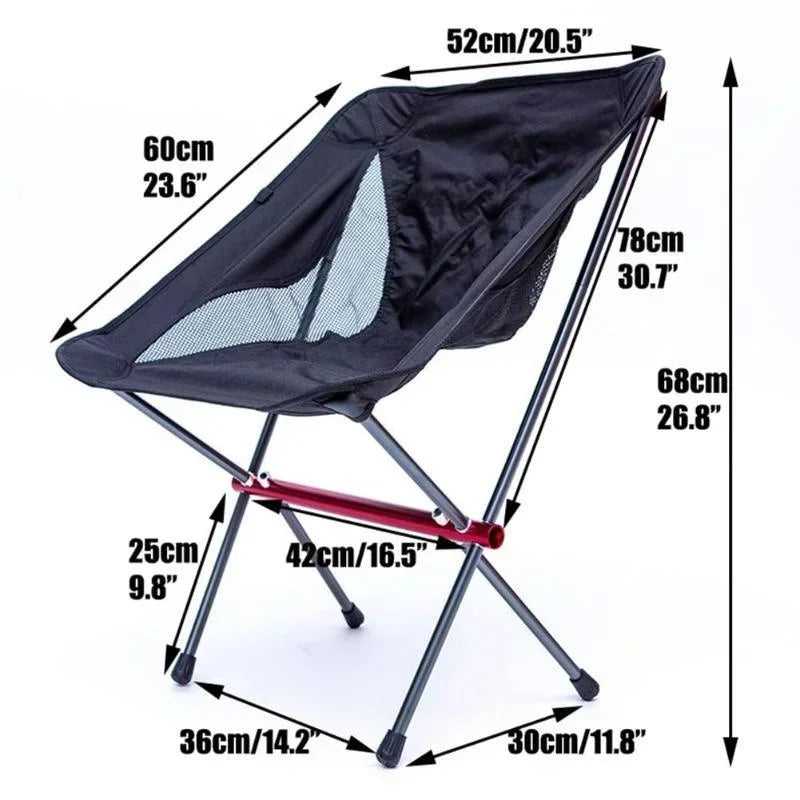 Compact Camping Moon Chair with Carry Bag