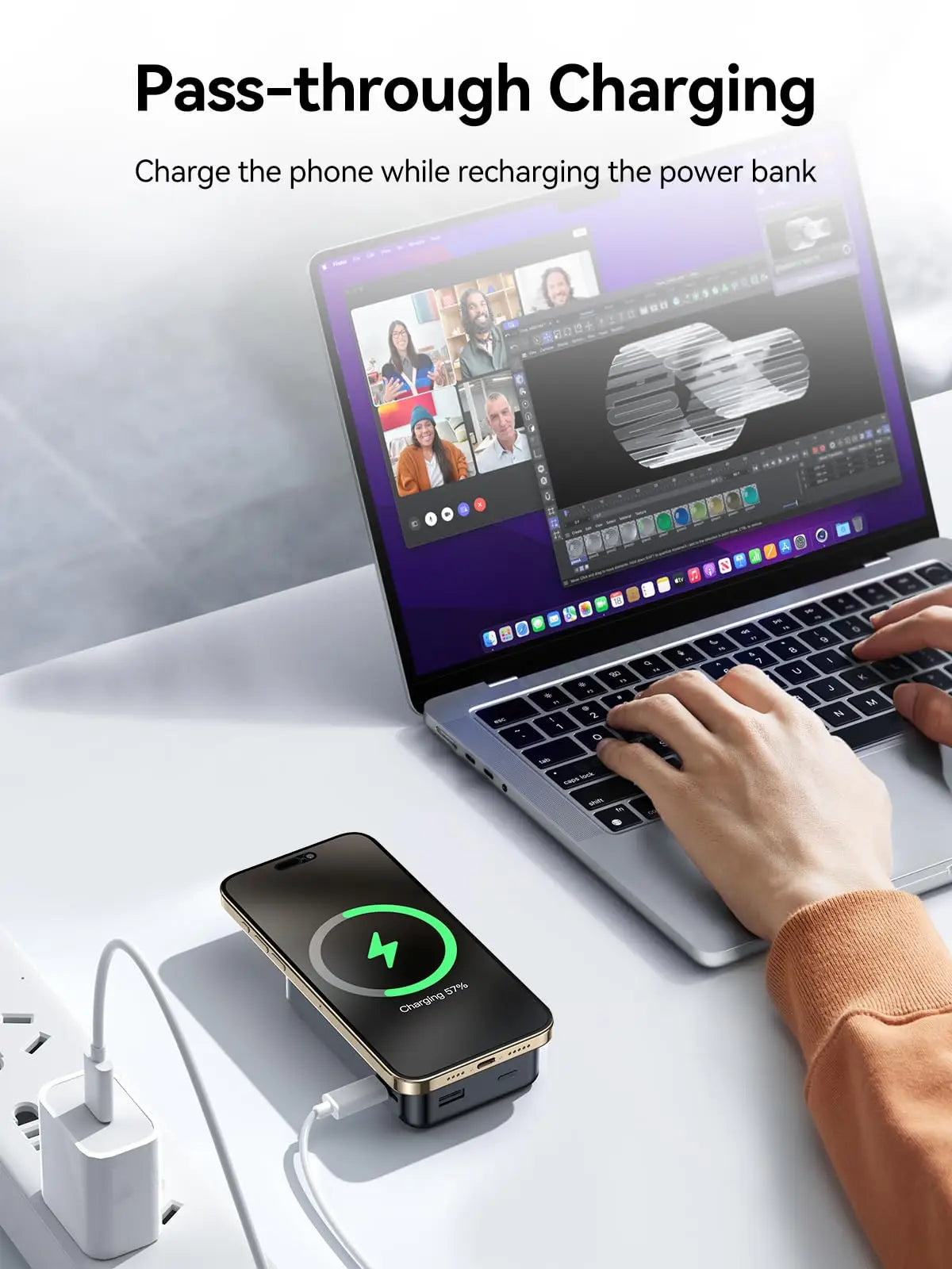 20000mAh Magnetic Power Bank PD 20W Wireless Fast Charging