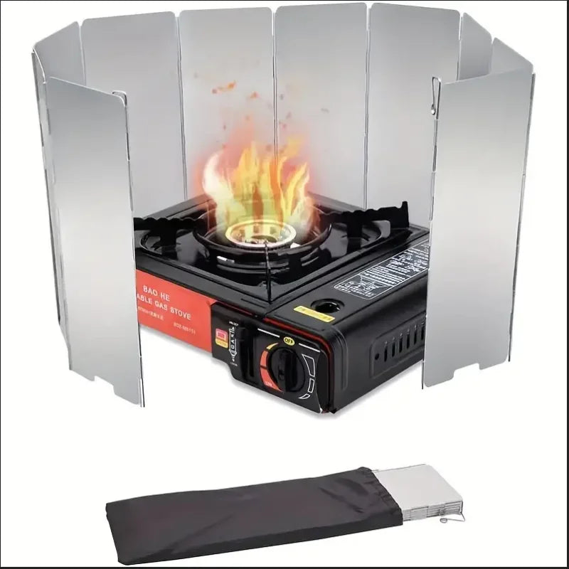 Ultralight Aluminium Alloy Foldable Stove Windbreaker- 8 Plates / 10 Plates