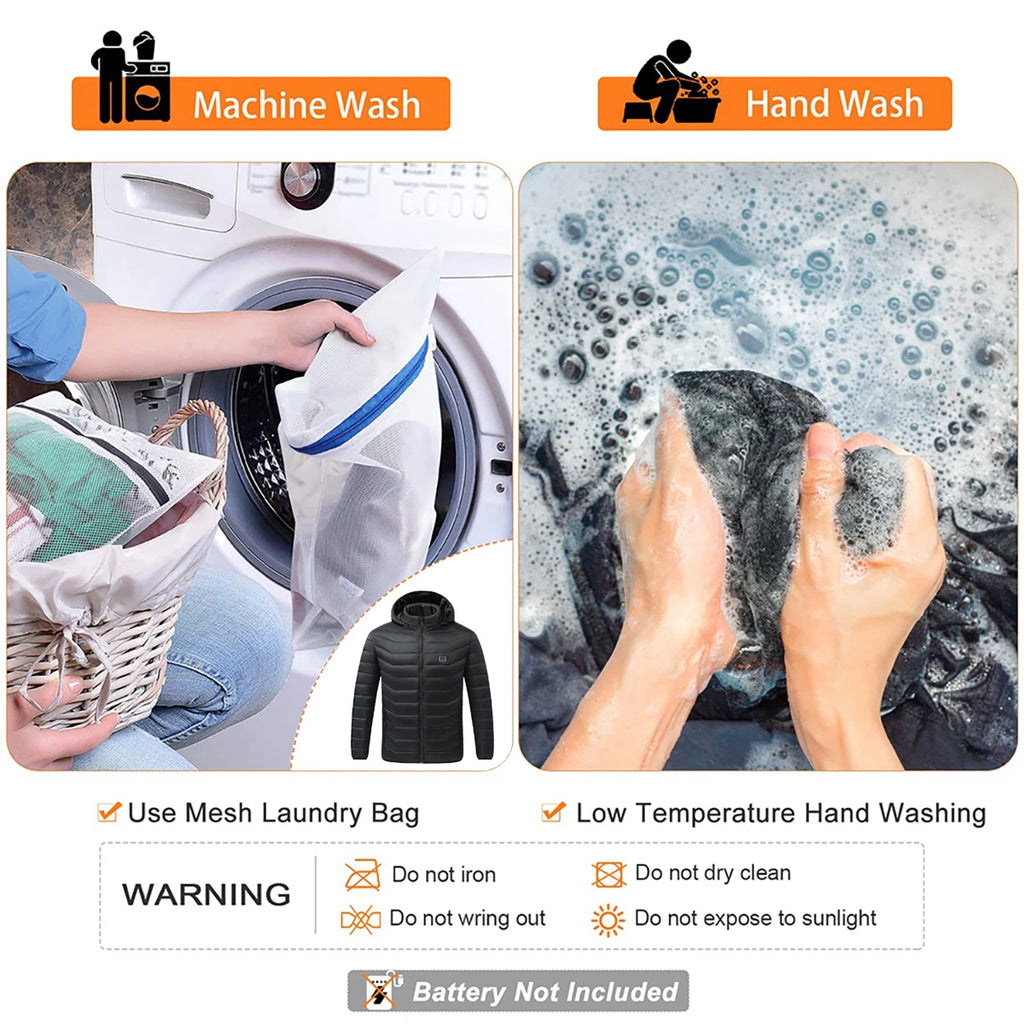 Heated Shell Jacket- Nano Carbon Fibre Heating Technology- 9 Zones