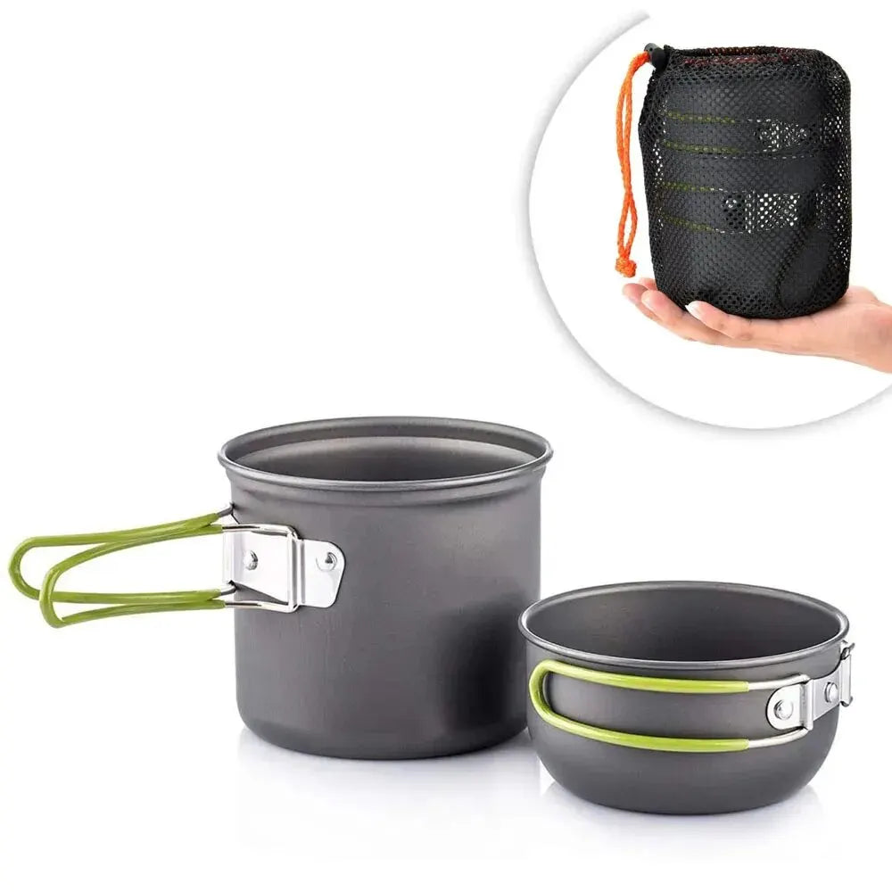 Compact Camping Cookware Mess Kit Ultralight